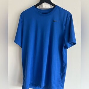 Nike Men's Royal Blue Crew Tee with Black Swoosh